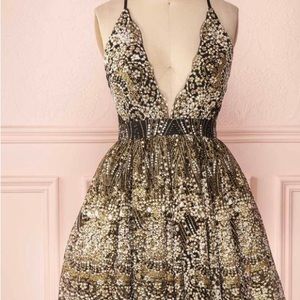 The perfect NYE dress - the Chayli Black glitter dress from Boutique 1861.